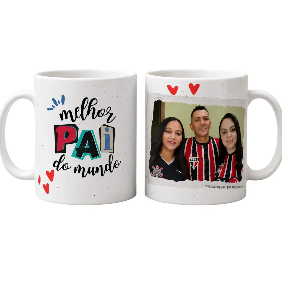 Caneca Personalizada "Melhor Pai do Mundo" com Foto
